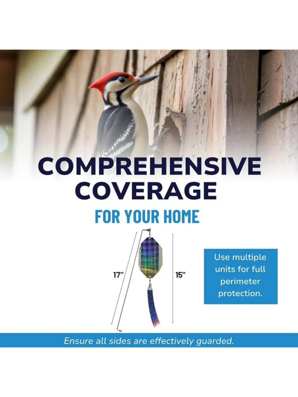 Professional Bird Deterrent with Motion Activation & Reflective Discs - Scare
